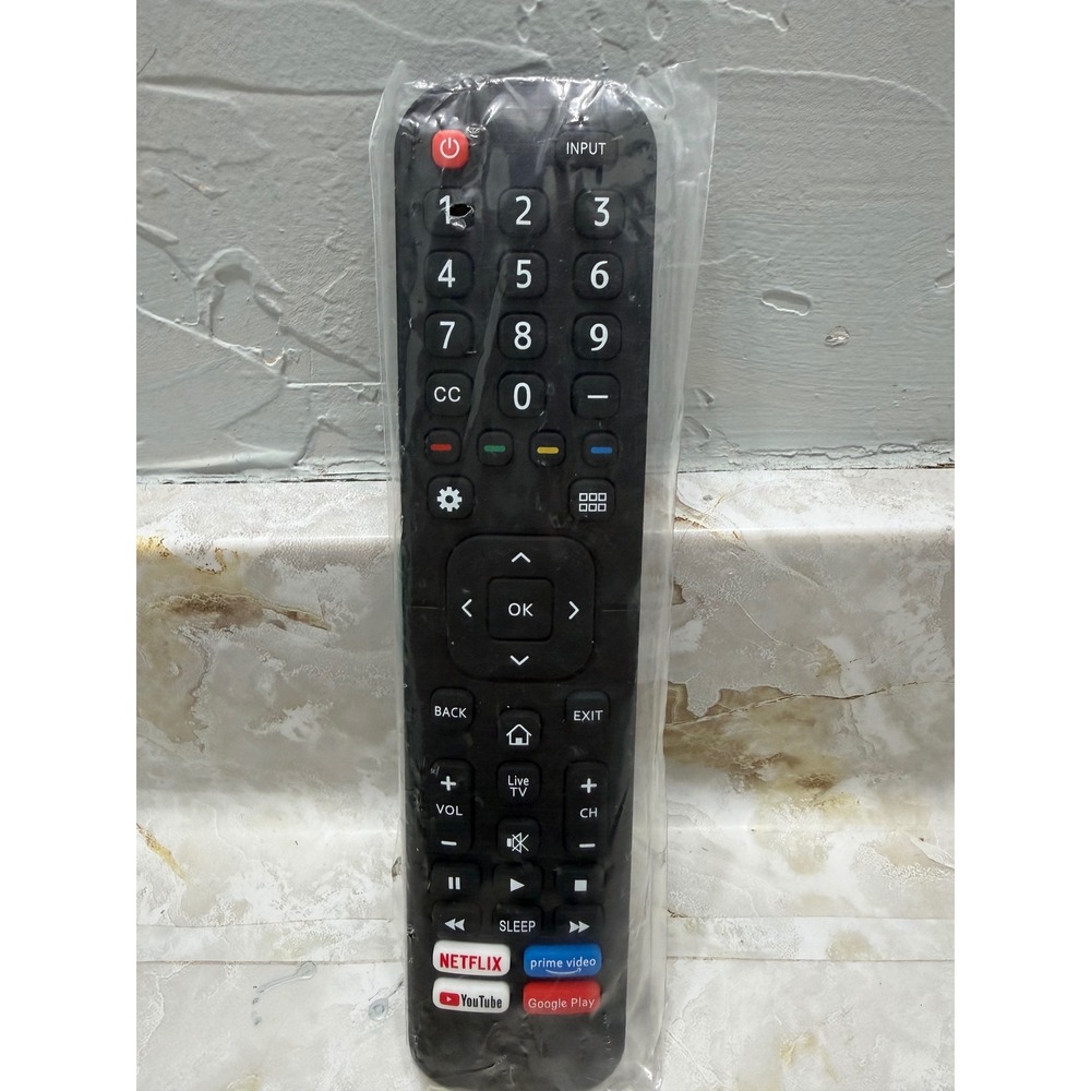 Universal Smart TV Remote Control Black Netflix YouTube Prime Video Google Play